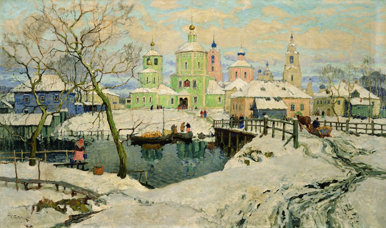 1917年的小村庄Torzhok 作者 康斯坦丁·伊万诺维奇·戈尔巴托夫