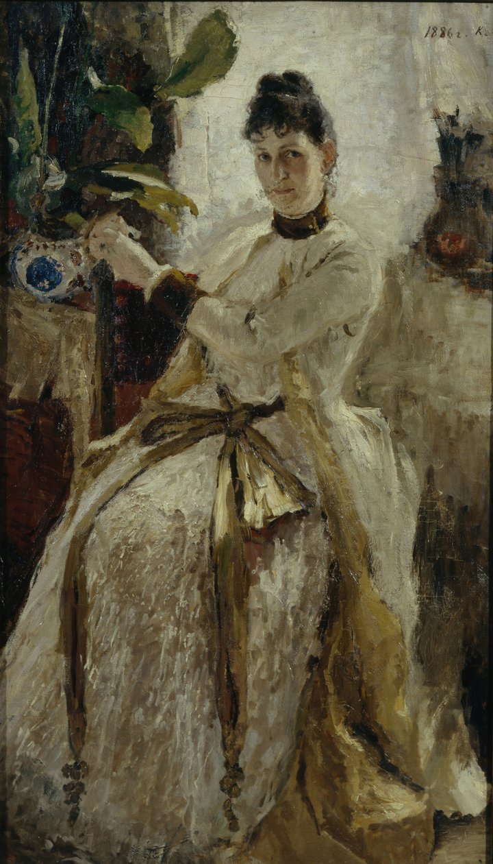 伯爵夫人索菲亚·尼古拉耶夫娜·格利琴纳的肖像，1886年 作者 康斯坦丁·阿列克谢耶维奇·科罗文