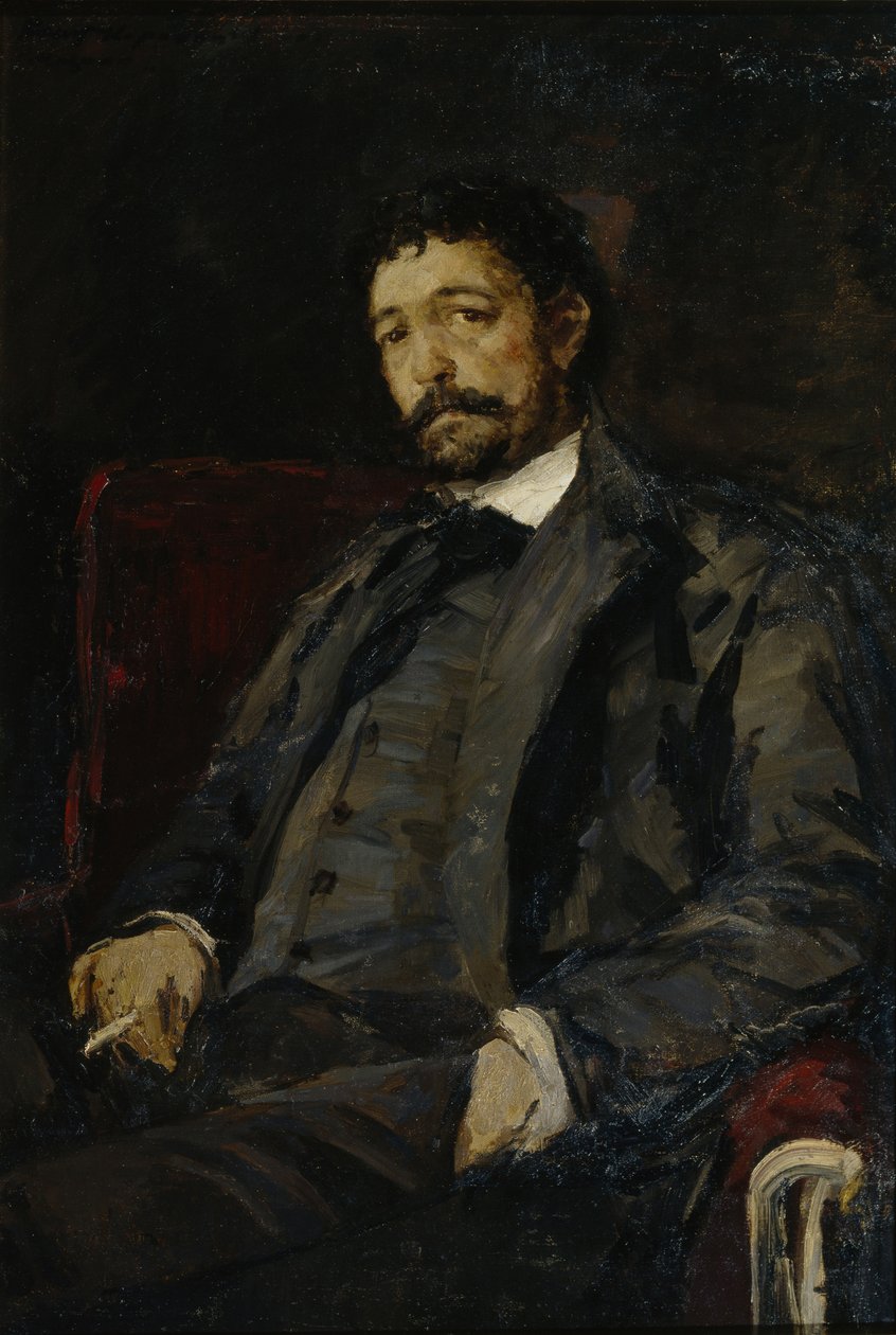 歌剧歌手安吉洛·马西尼（Angelo Masini）的肖像1844-1926 作者 康斯坦丁·阿列克谢耶维奇·科罗文