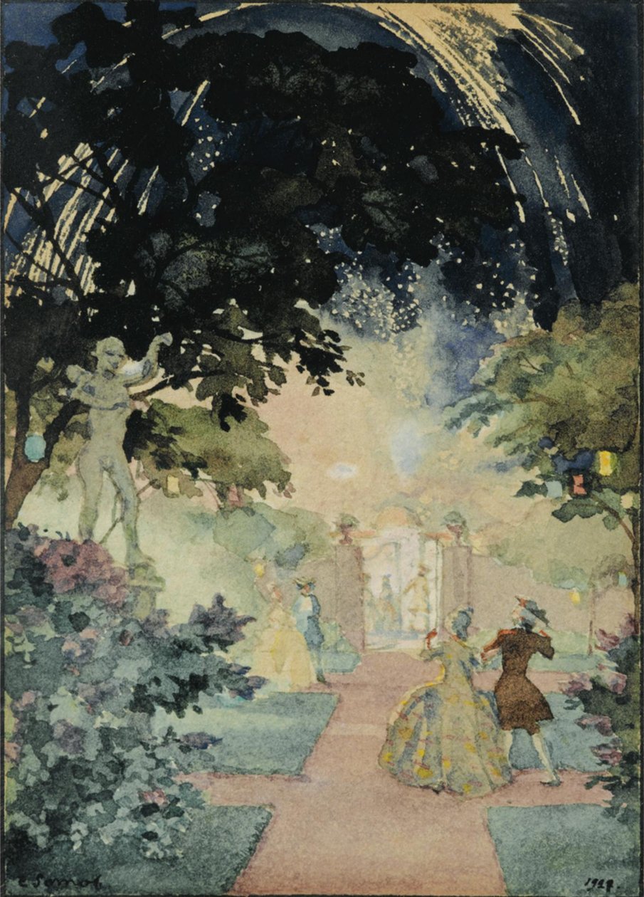 烟花，1927年 作者 康斯坦丁·安德烈维奇·索莫夫