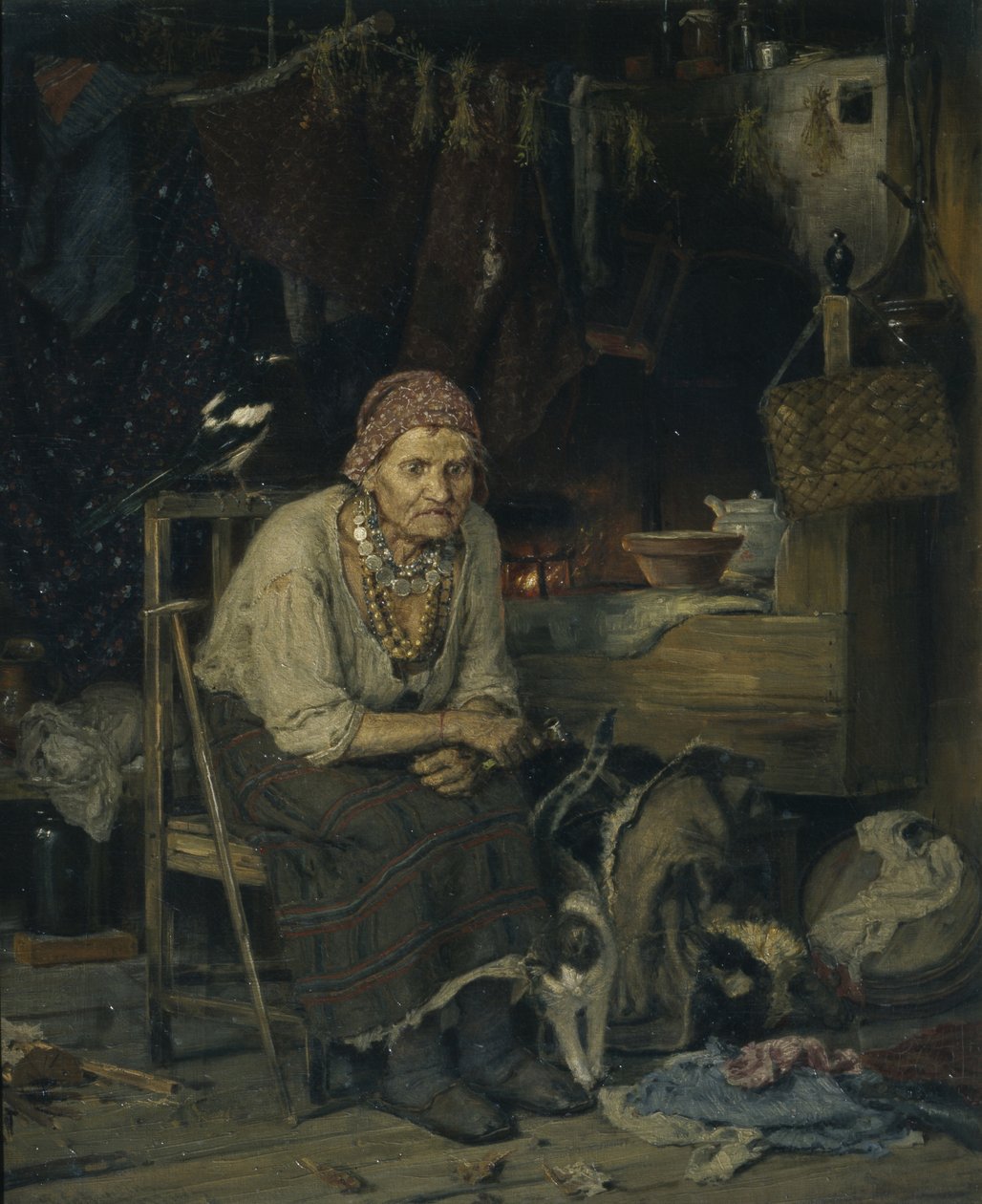 女巫，1879年 作者 康斯坦丁·阿波罗诺维奇·萨维茨基