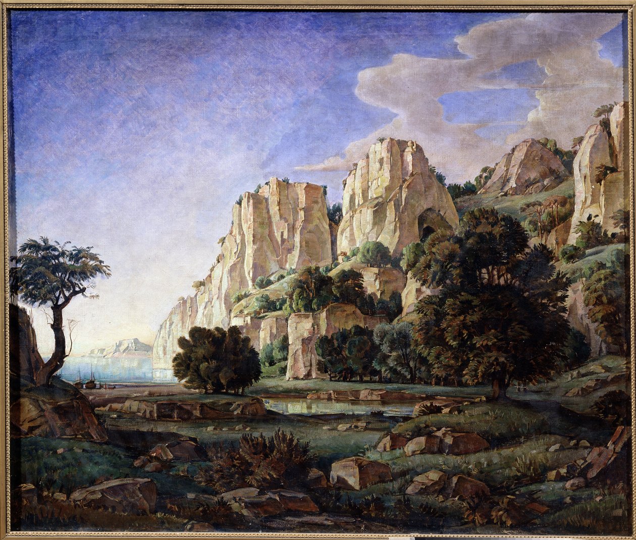 早晨，克里米亚风景，约 1920 年（布面油画） 作者 康斯坦丁·博加耶夫斯基