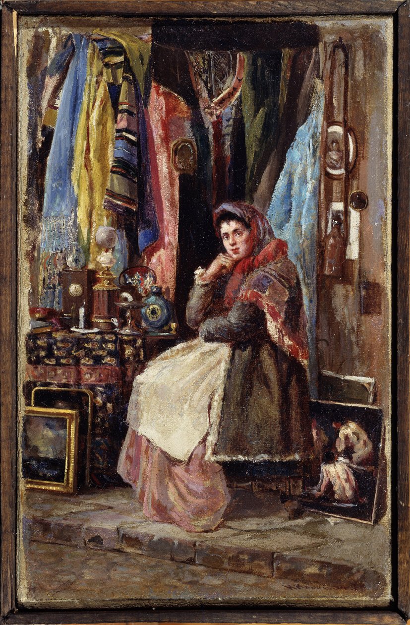 古玩店康斯坦丁-叶戈罗维奇-马科夫斯基（Constantin Makovski）（1839-1915 年）的画作，布面油画。19 世纪俄罗斯艺术。M.Tuganov 北奥塞梯艺术博物馆，弗拉季高加索（俄罗斯）。 作者 康斯坦丁·埃戈罗维奇·马科夫斯基