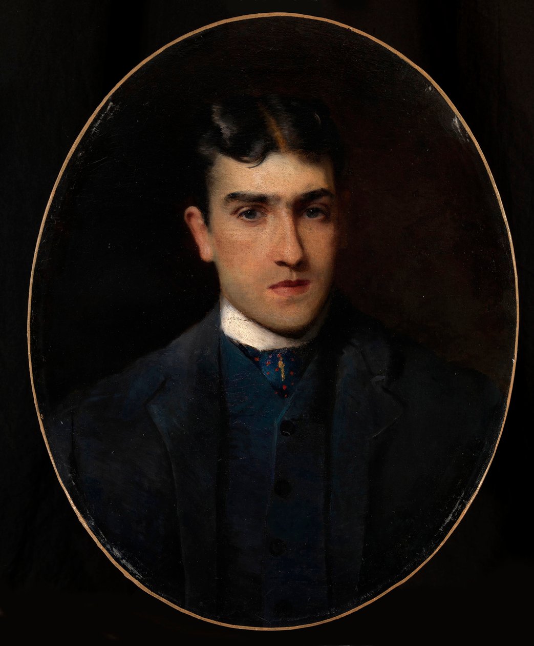 Portrait de Lucien Guitry (1860-1925) (吕西安-吉特里肖像) - Peinture de Konstantin Yegorovich Makovsky (Constantin Makovsky) (1839-1915) huile sur toile (64x51 cm) - Collection privee 作者 康斯坦丁·埃戈罗维奇·马科夫斯基