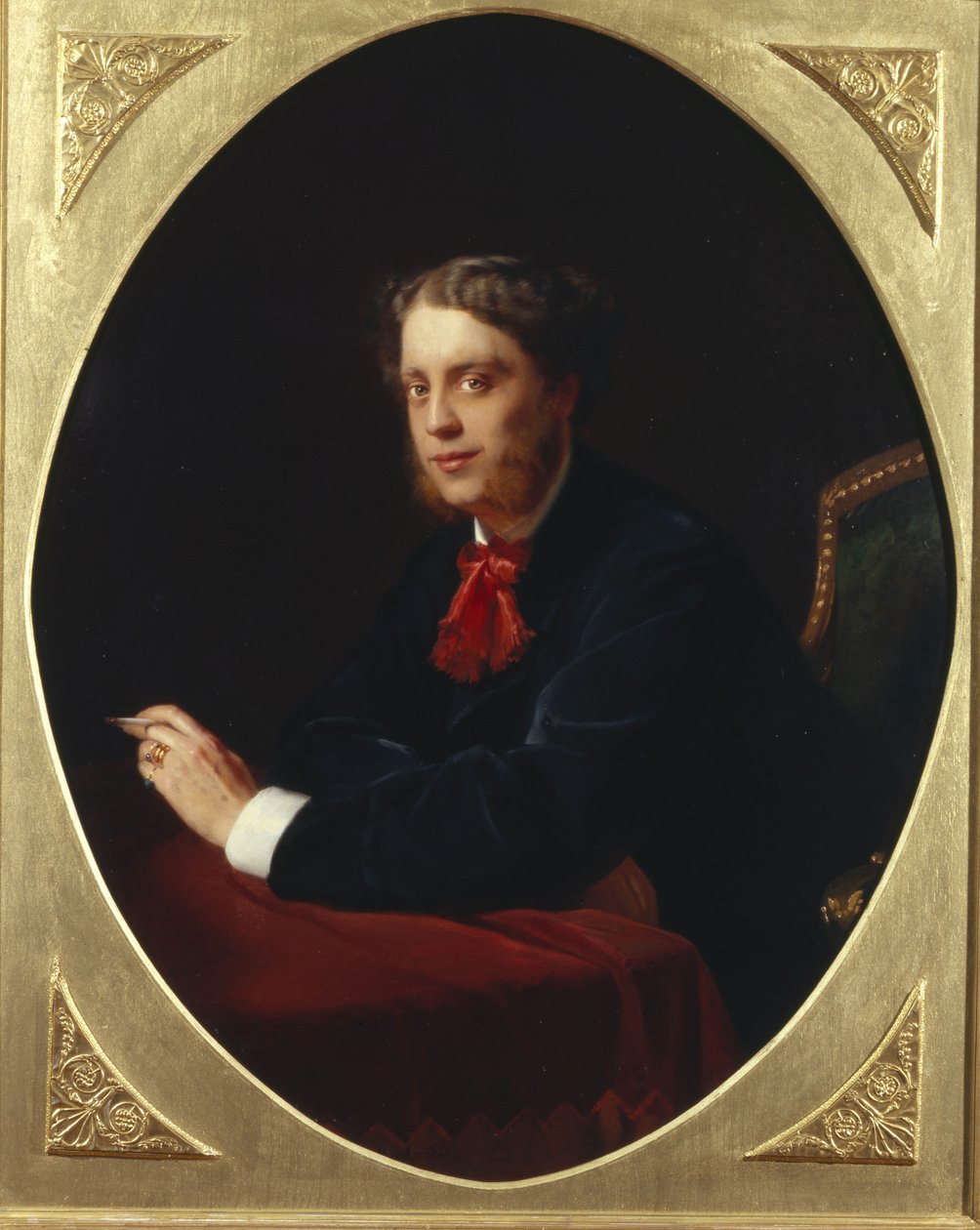 尼古拉·谢尔盖耶维奇·斯特罗加诺夫伯爵的肖像1836-1905，1865年 作者 康斯坦丁·埃戈罗维奇·马科夫斯基