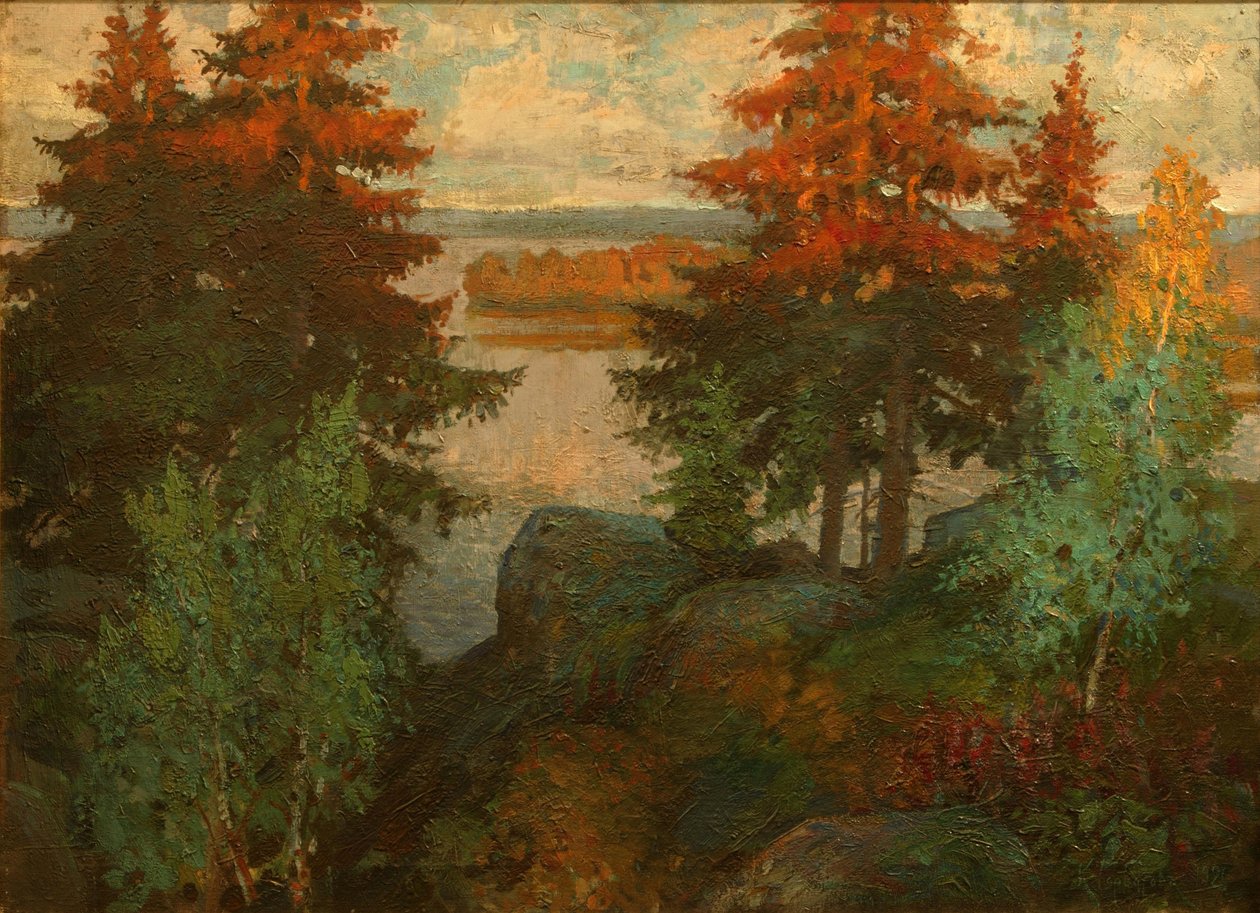 秋景，1920 作者 康斯坦丁·伊万诺维奇·戈尔巴托夫