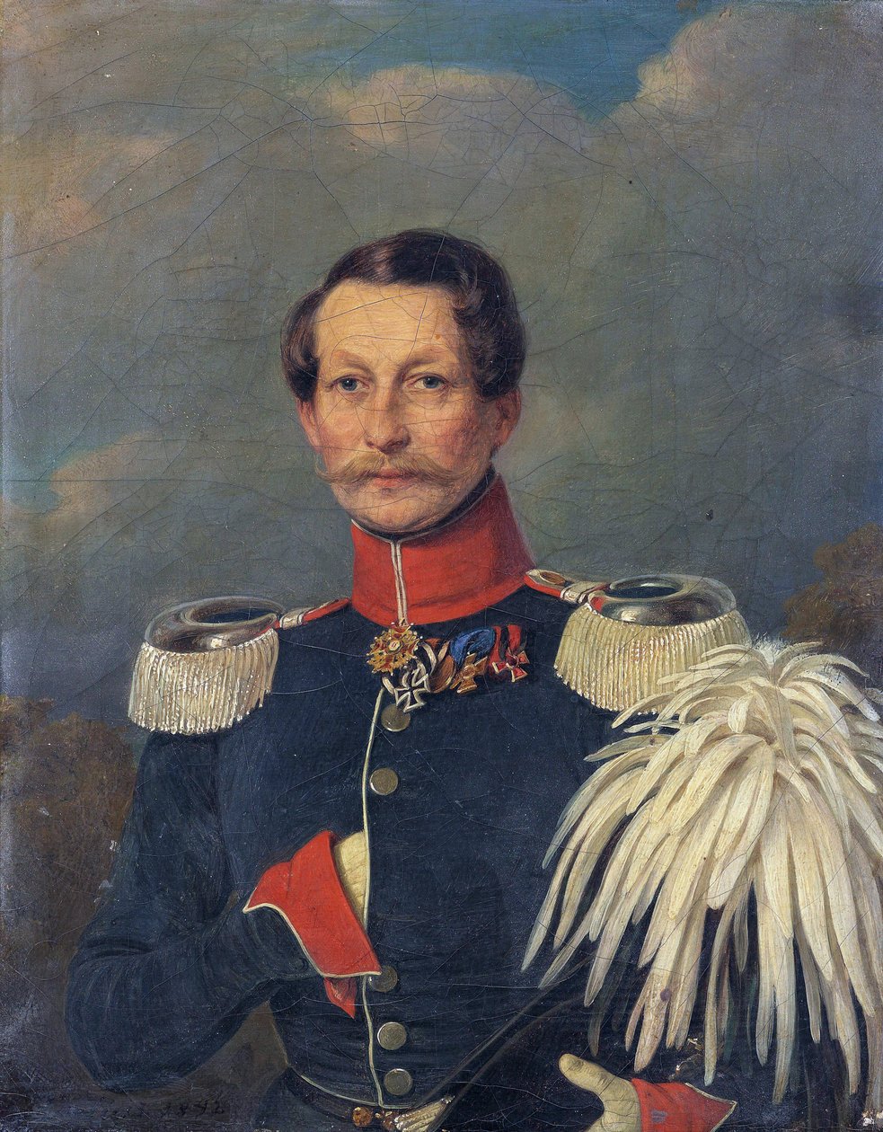 Adalbert de Prusse - 普鲁士王子阿达尔贝特（1811-1873 年）肖像 - 康斯坦丁-约翰-弗朗茨-克里提乌斯（1814-1901 年）。布面油画 作者 康斯坦丁·约翰·弗朗茨·克雷修斯