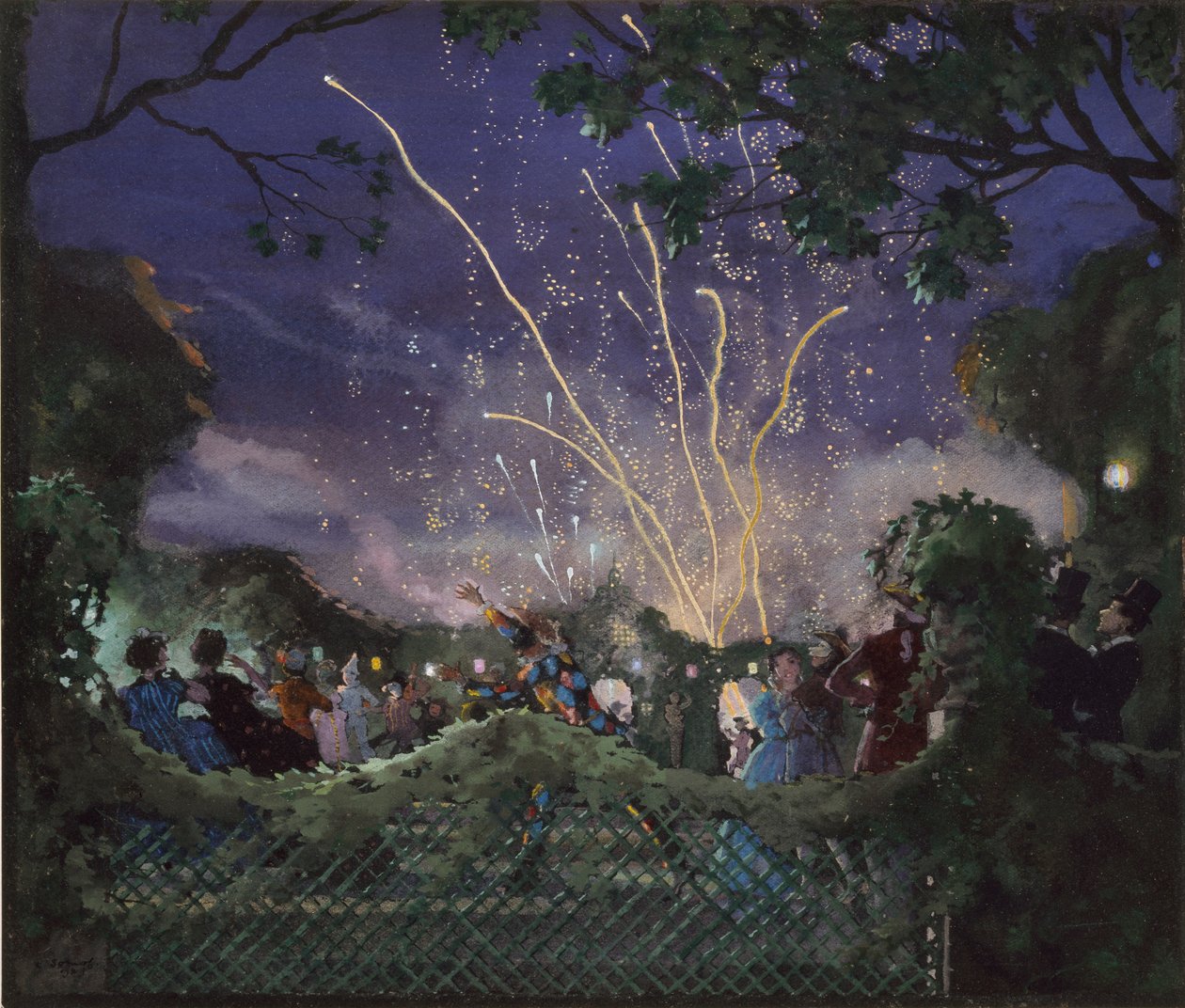 烟花，1929年 作者 康斯坦丁·索莫夫