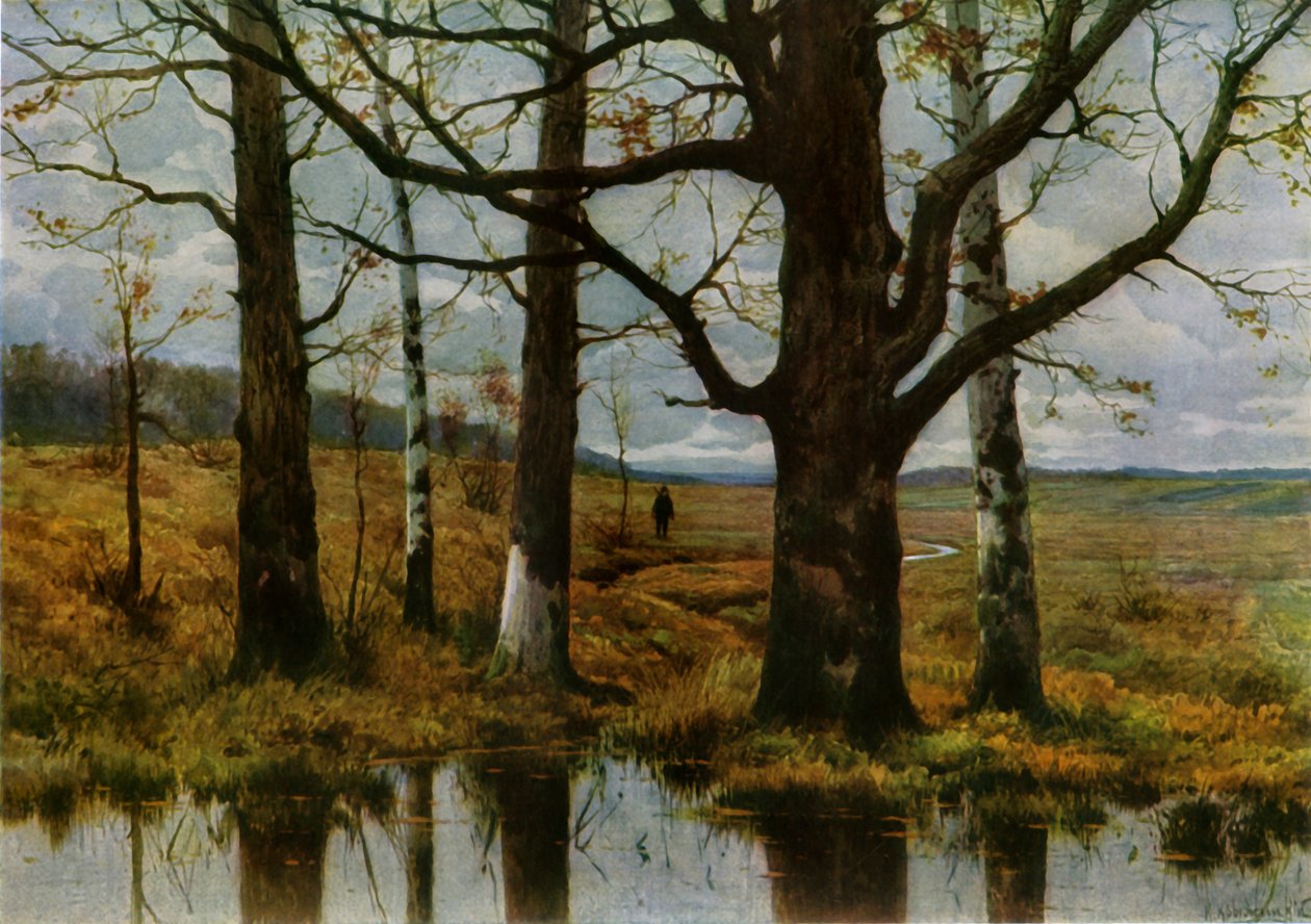 秋景，c1908，1965。 作者 康斯坦丁·雅科夫列维奇·克里日斯基