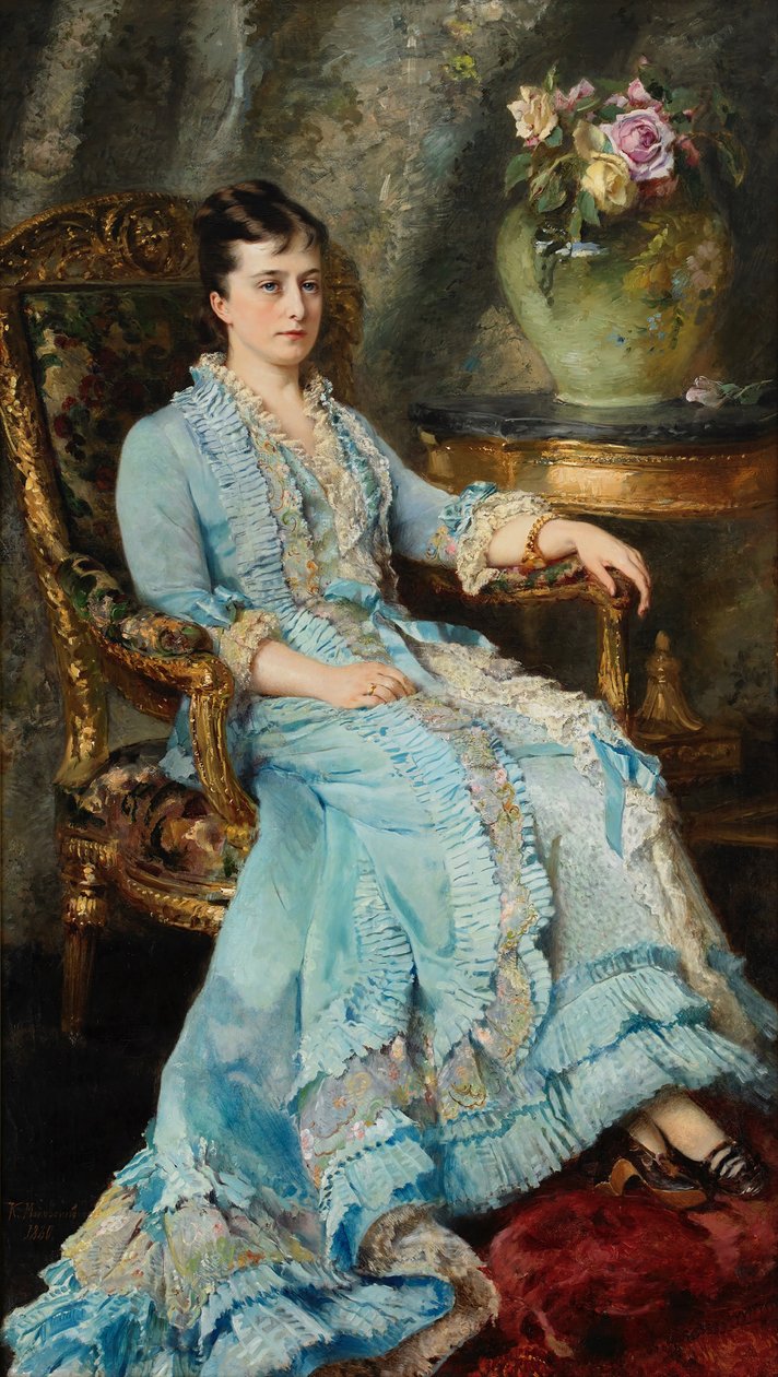 叶卡捷琳娜-米哈伊洛夫娜-多尔戈鲁科娃公主的肖像 1847-1922年，1880年。 作者 康斯坦丁·叶戈罗维奇·马科夫斯基