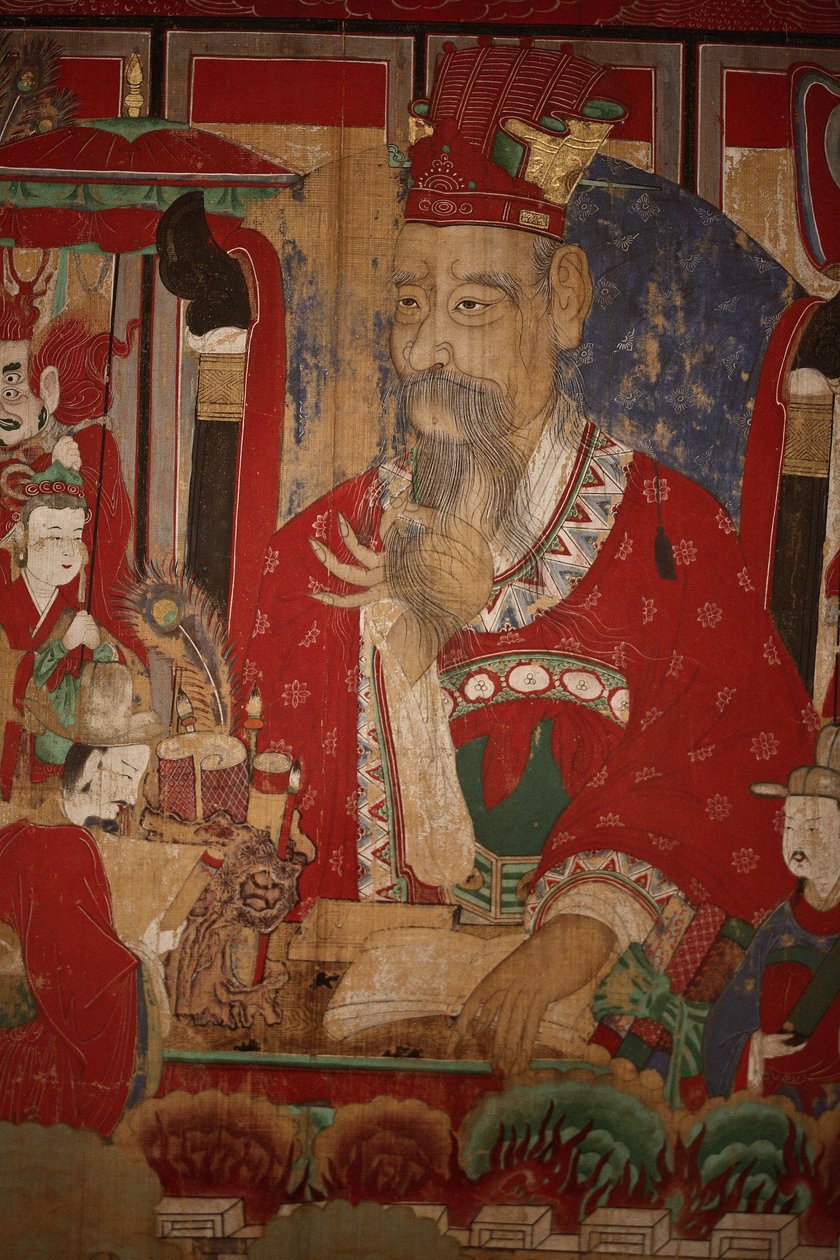Byeonseong，第六位地狱之王（细节），1798年 作者 韩国学校