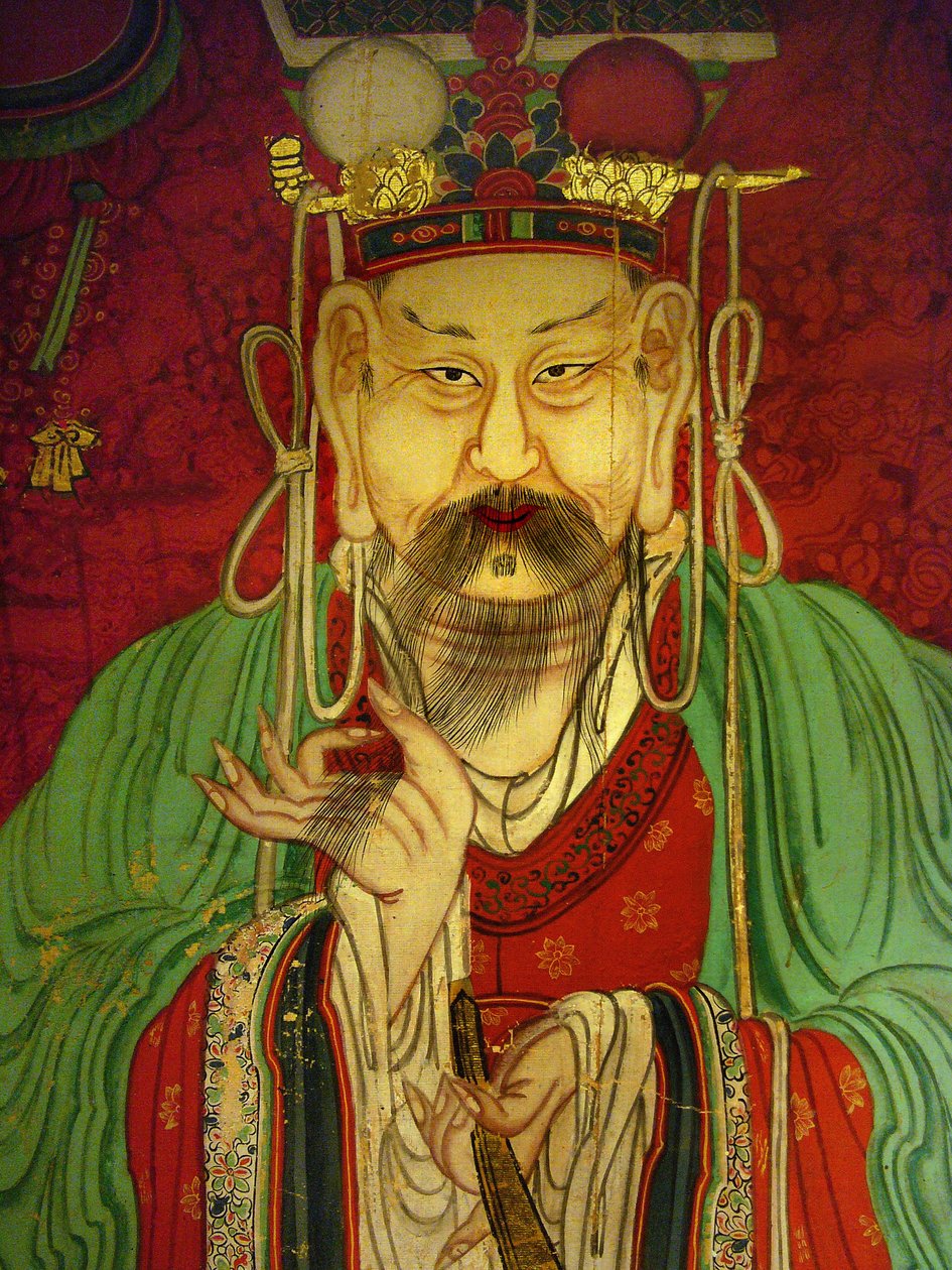 Detail, portrait of the Seventh King (Sejo 作者 韩国学校