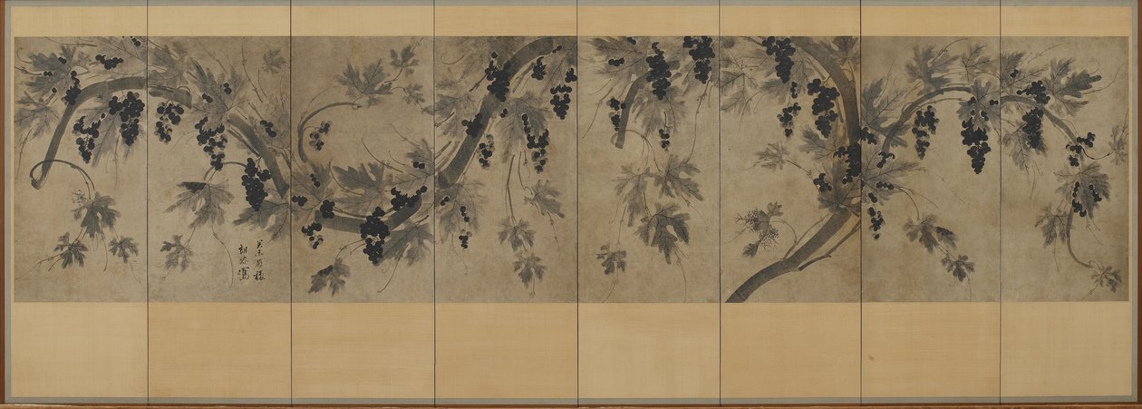 Grapevine，韩国，朝鲜时期（纸上墨水） 作者 韩国学校
