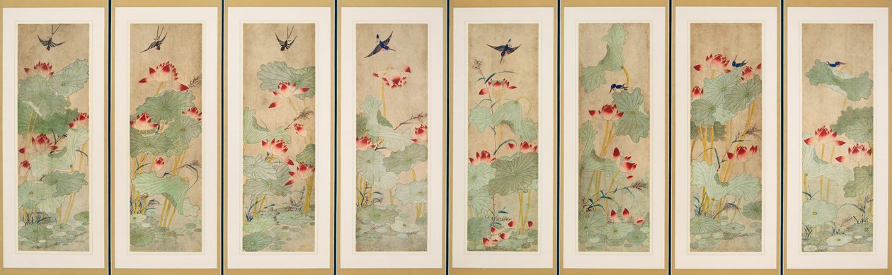 莲花花鸟 作者 韩国学校