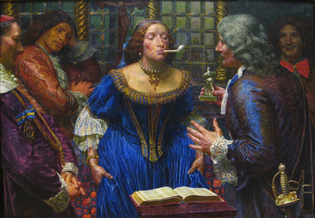 Dronning Christina I Palazzo Corsini 作者 克里斯蒂安·扎尔特曼（Kristian Zahrtmann）
