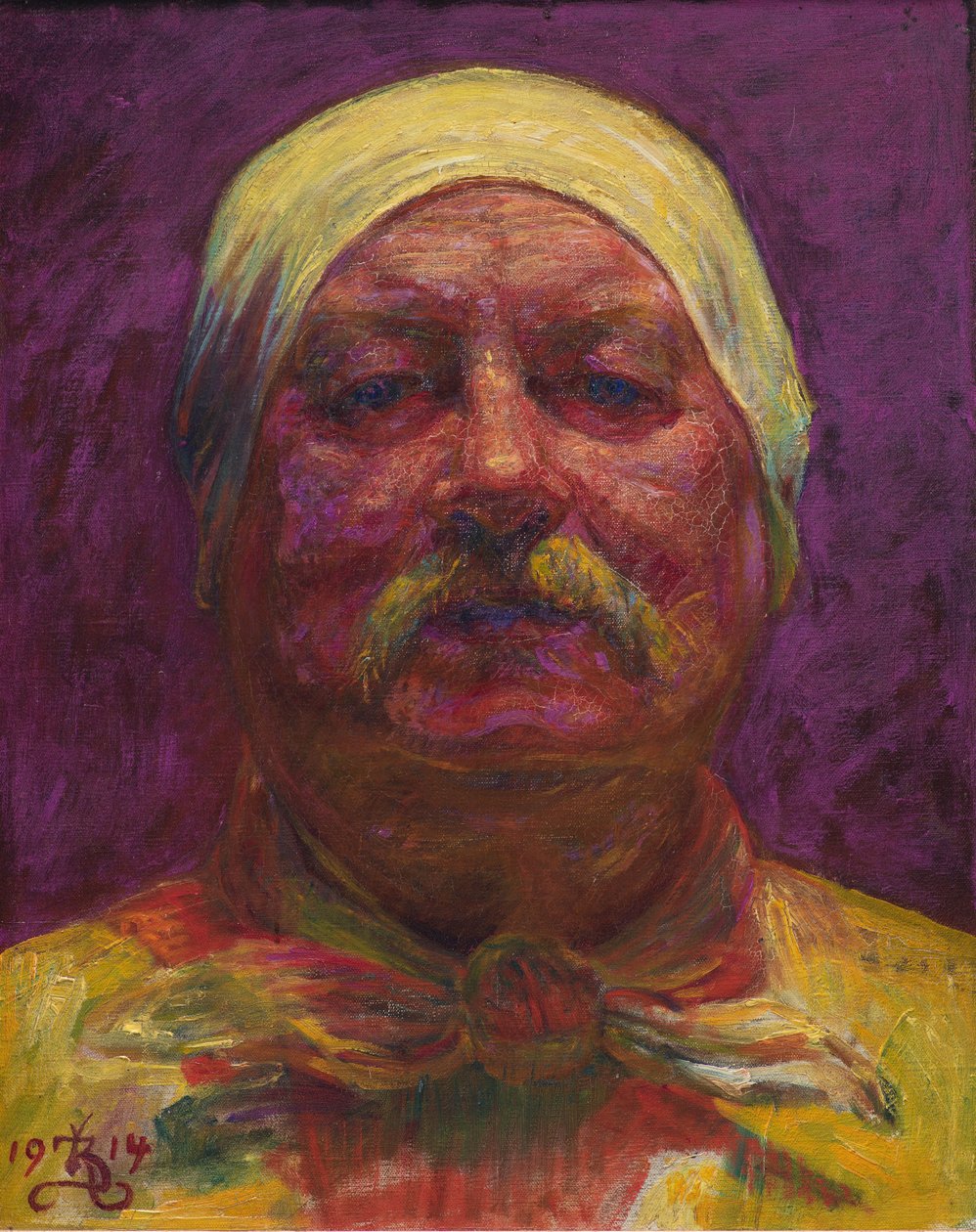 自画像》，1914年。 作者 克里斯蒂安·扎尔特曼（Kristian Zahrtmann）