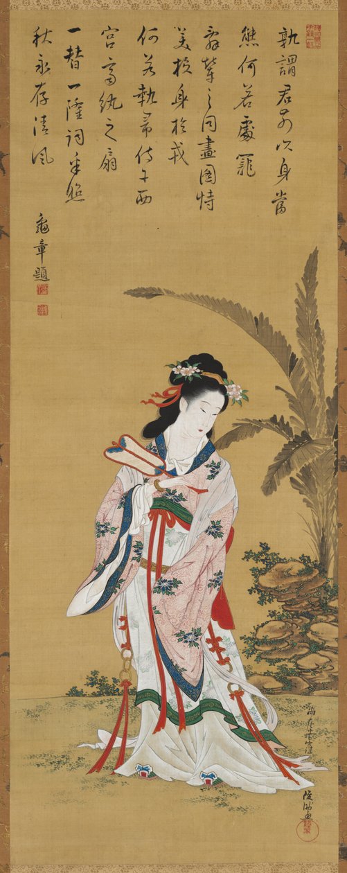 中国美人，1700年代末-1800年代初。 作者 久保顺曼