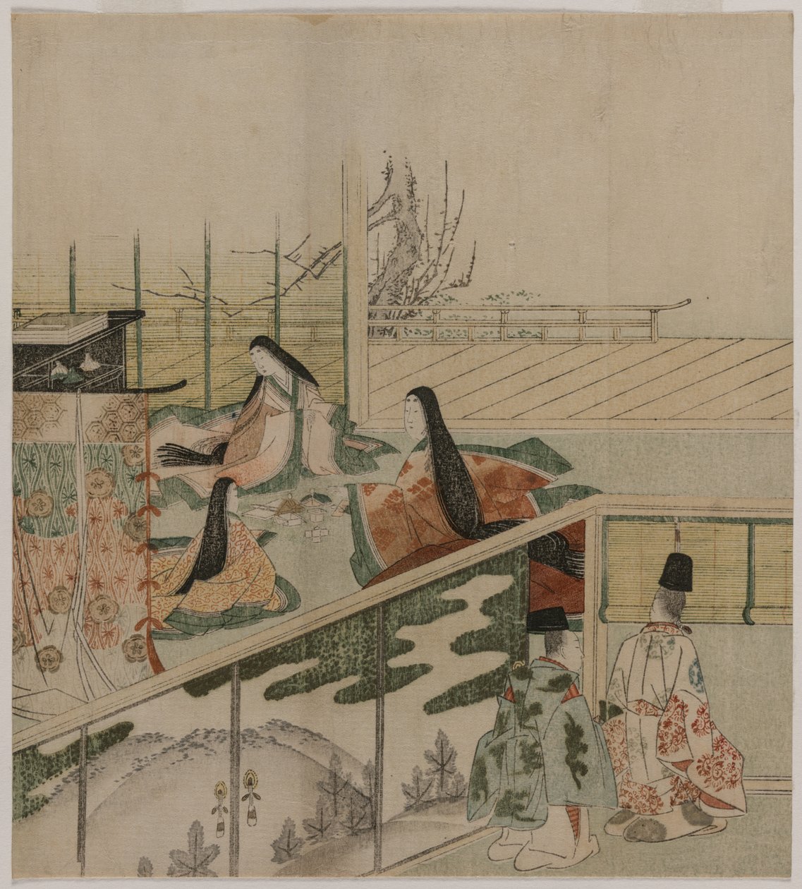 宫女制作娃娃，1790年代。 作者 久保顺曼