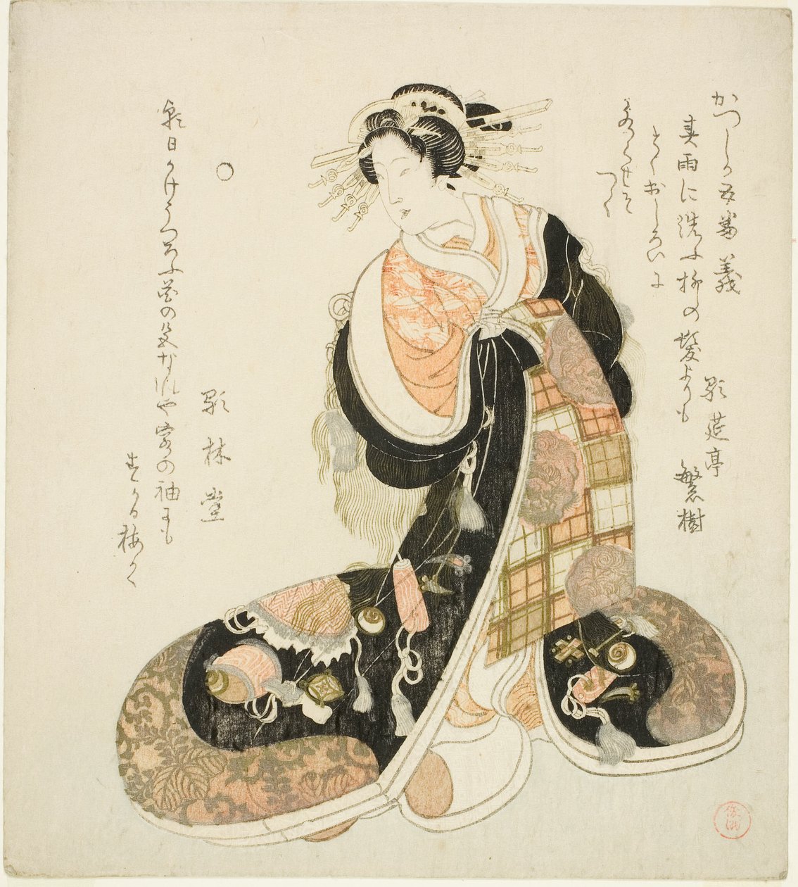 正气（Gi），选自 "葛饰诗歌圈（葛饰团扇）的五个设计 "系列 作者 久保顺曼