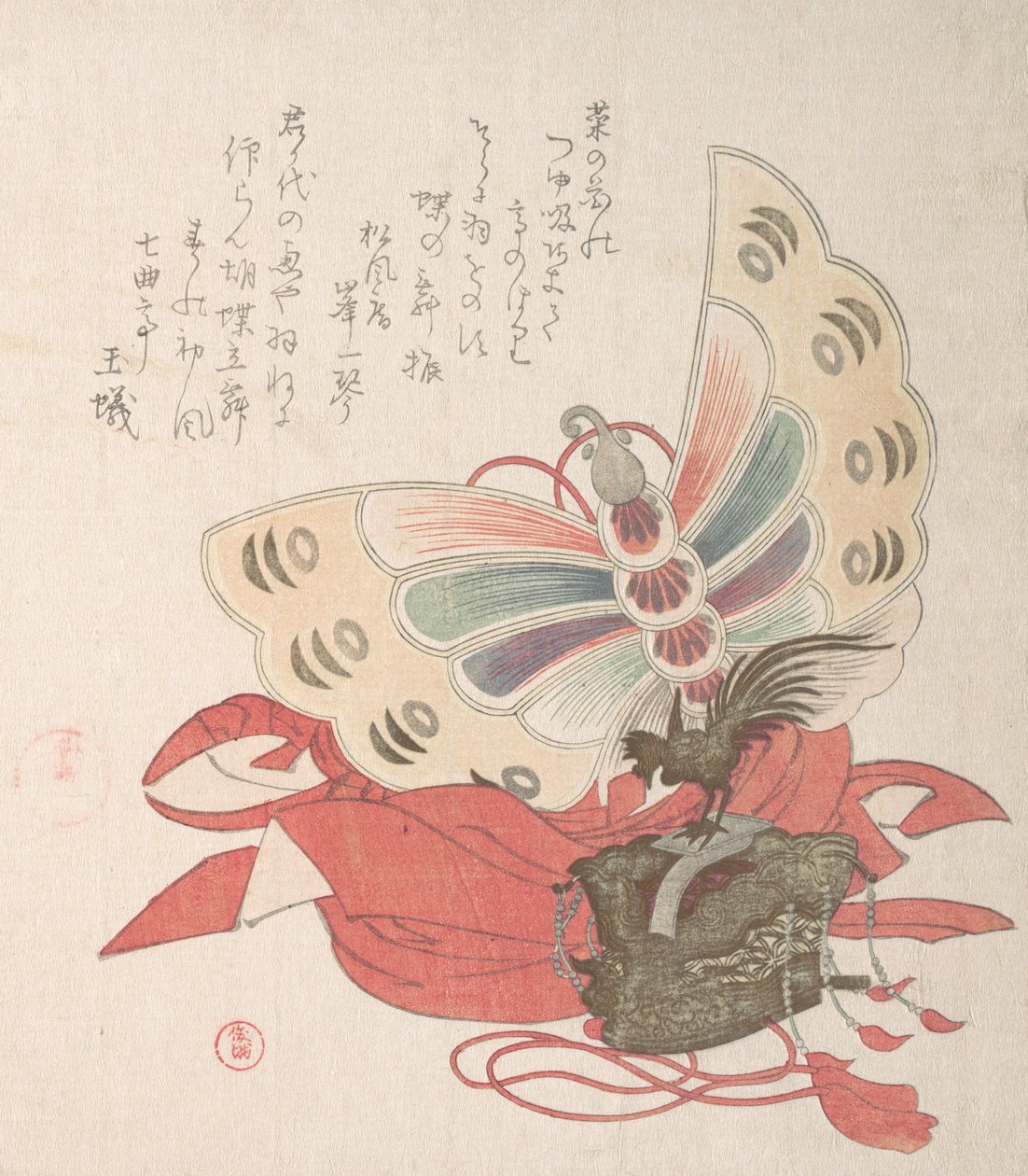 春雨集Harusame shu，第二卷：蝴蝶舞的服装 Kocho no ...，1810年代。 作者 久保顺曼