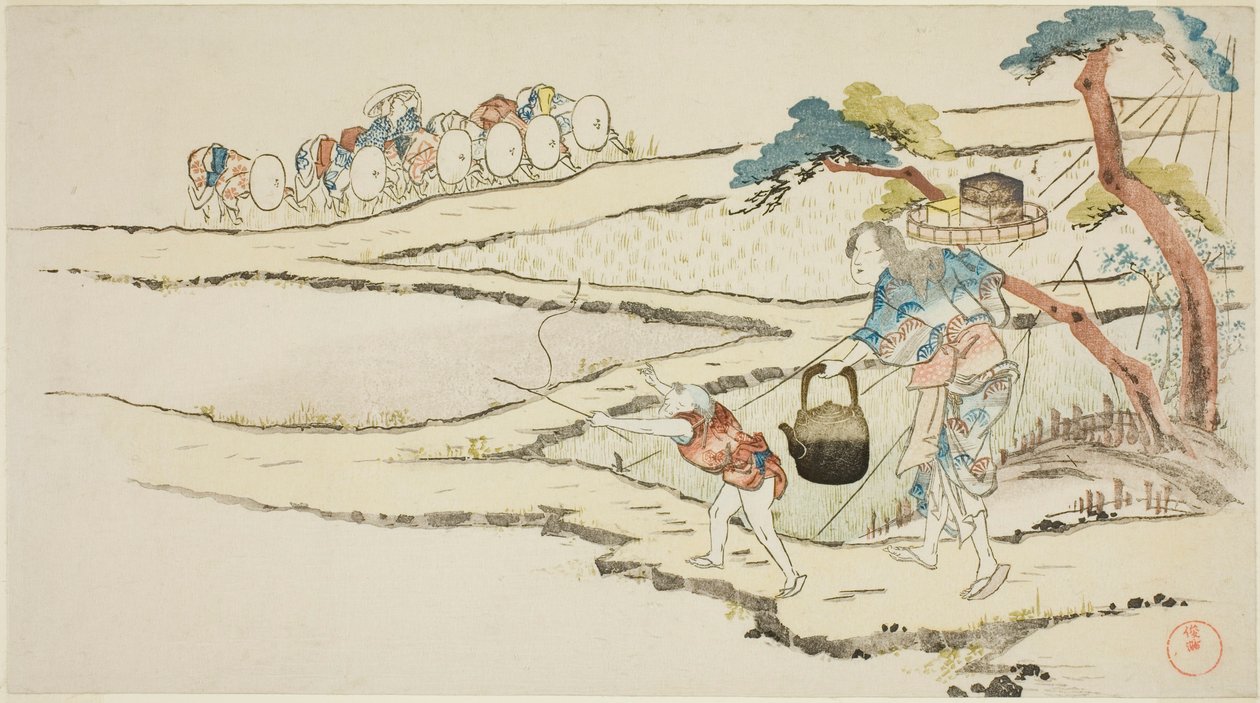 为插秧机送粮 作者 久保顺曼