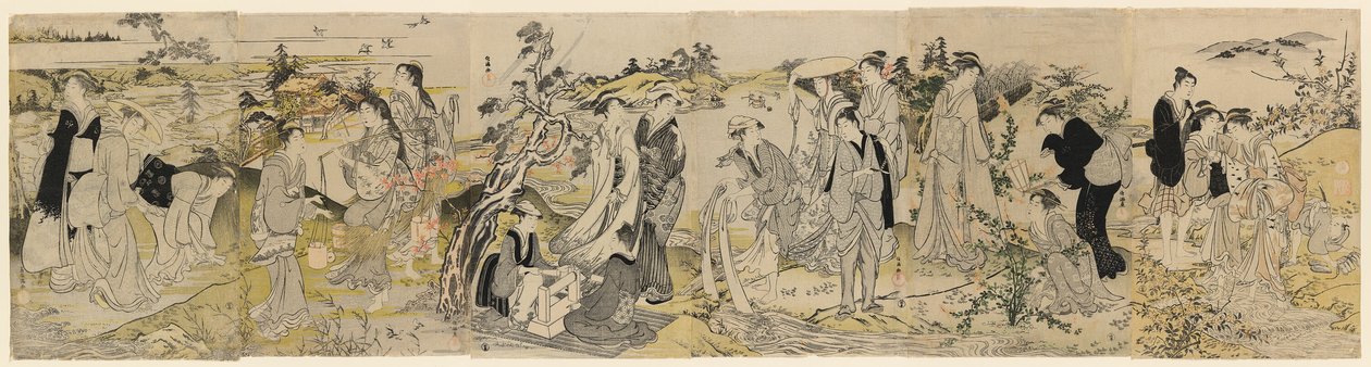 野田宝石河，选自描绘六条宝石河的六联画 作者 久保顺曼