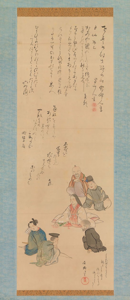 六大诗仙》，约1810年。 作者 久保顺曼