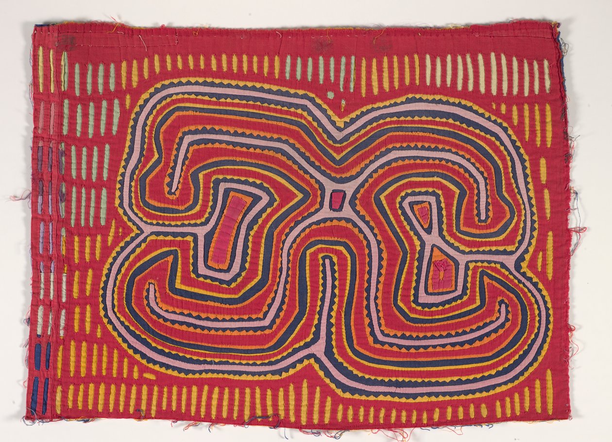 衬衫镶片（mola），c.1950（贴花棉） 作者 库纳印第安文化