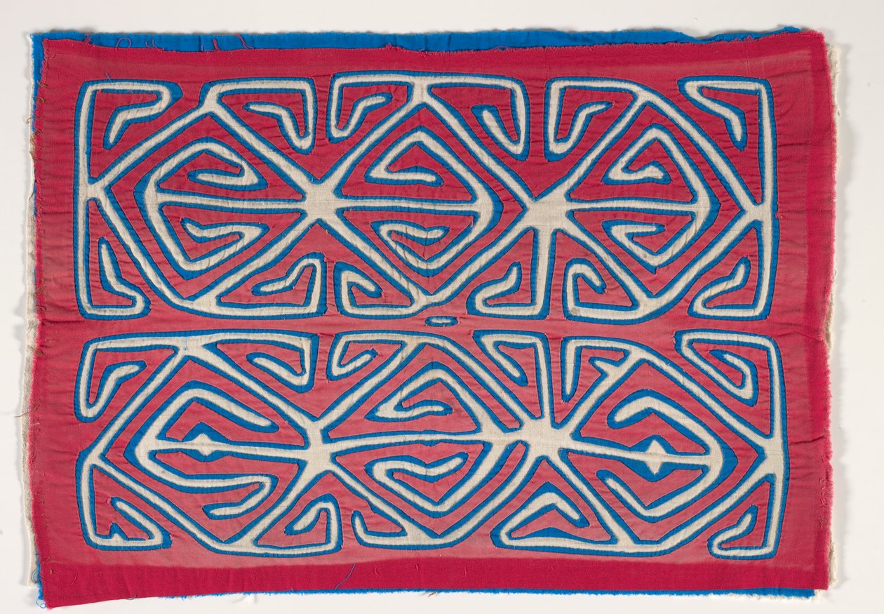 衬衫镶片（mola），c.1950（贴花棉） 作者 库纳印第安文化