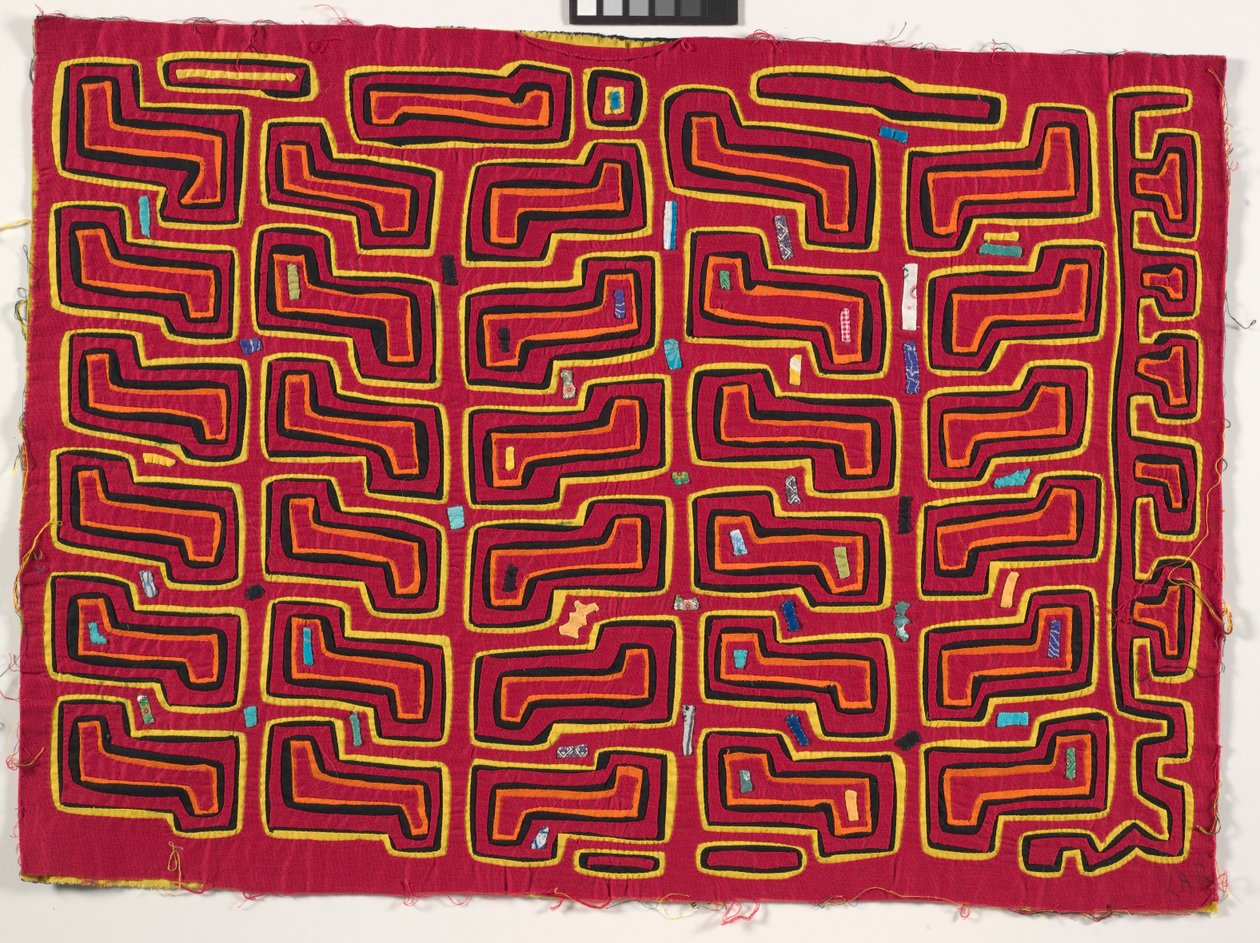 衬衫镶片（mola），c.1950（贴花棉） 作者 库纳印第安文化