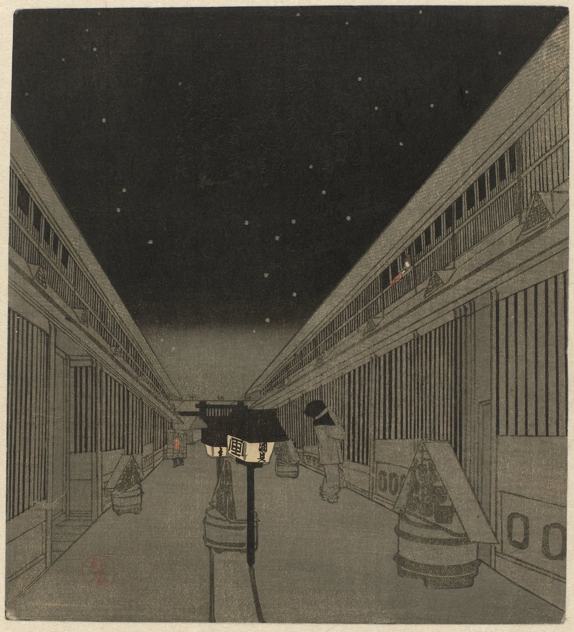 夜晚的吉原 作者 歌川国定（II）