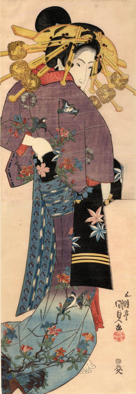 站立的比金，约1820年 作者 国贞