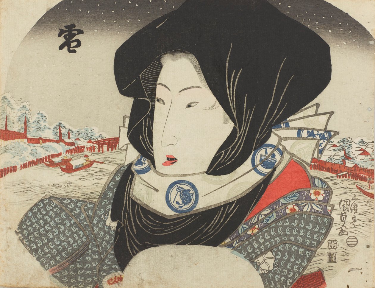 雪》，出自《雪、月、花》系列。 作者 国贞