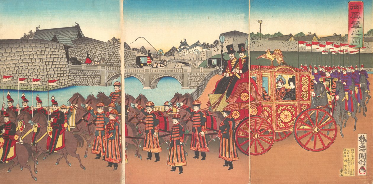 帝国马车视图，1889年明治22年，1889年。 作者 国志