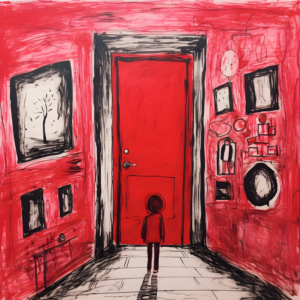 8 岁女孩在卧室画了一扇红色的门 2 作者 库尔特赫普克