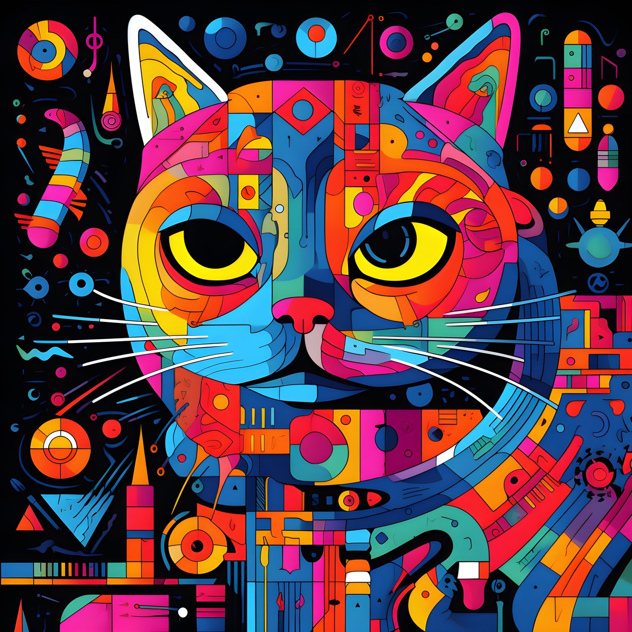 抽象猫图案 2 作者 库尔特赫普克