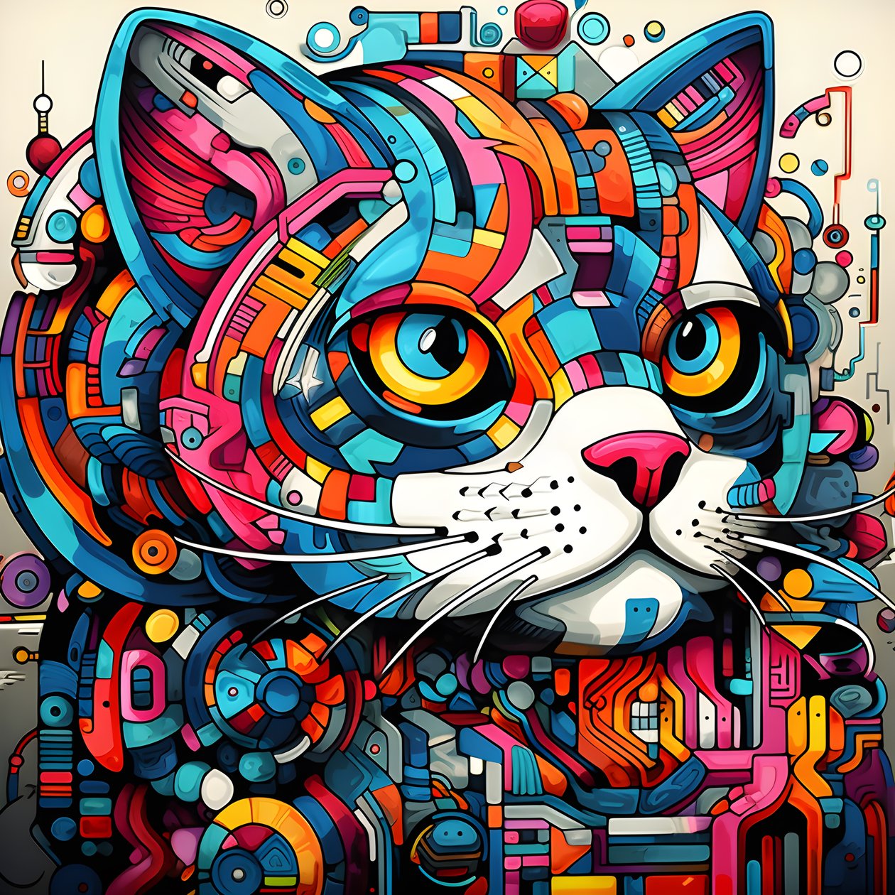 抽象猫图案 3 作者 库尔特赫普克