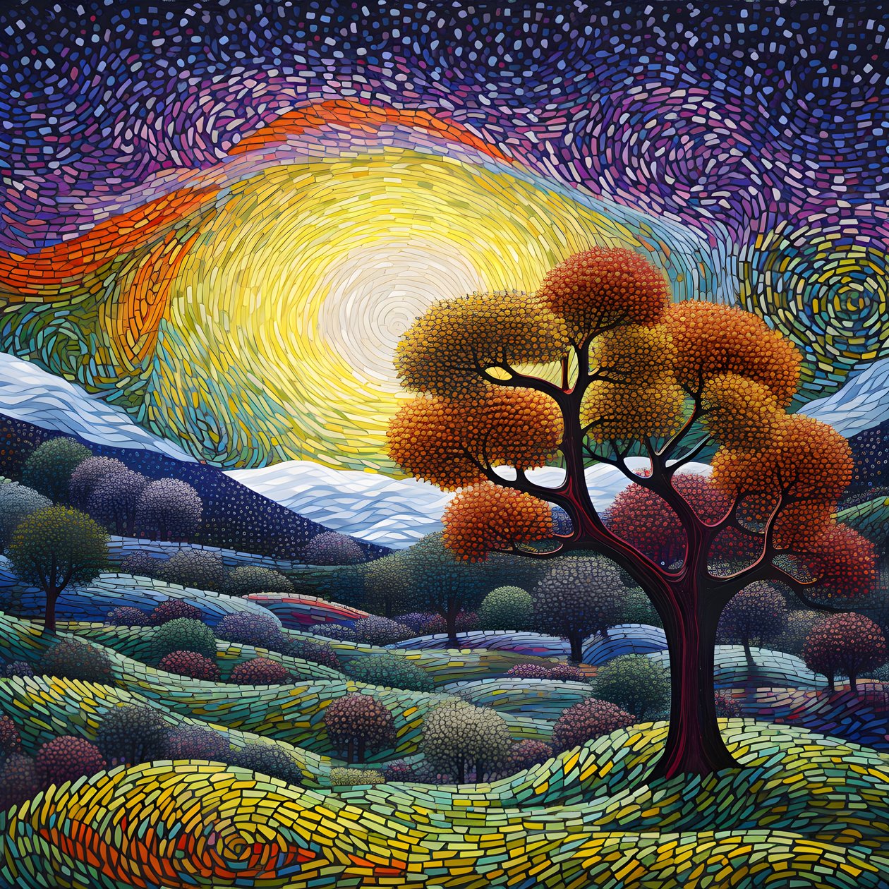 Landschaft mit Baeumen und Huegeln 1 作者 库尔特赫普克