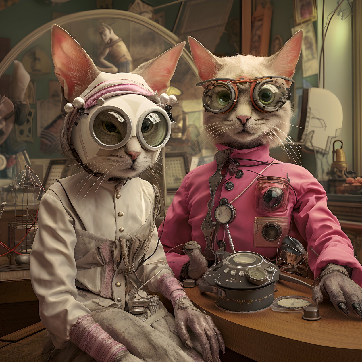 两只拟人猫，Tomcat 和 Cat，Kubrick Ian Synthetic 1 作者 库尔特赫普克