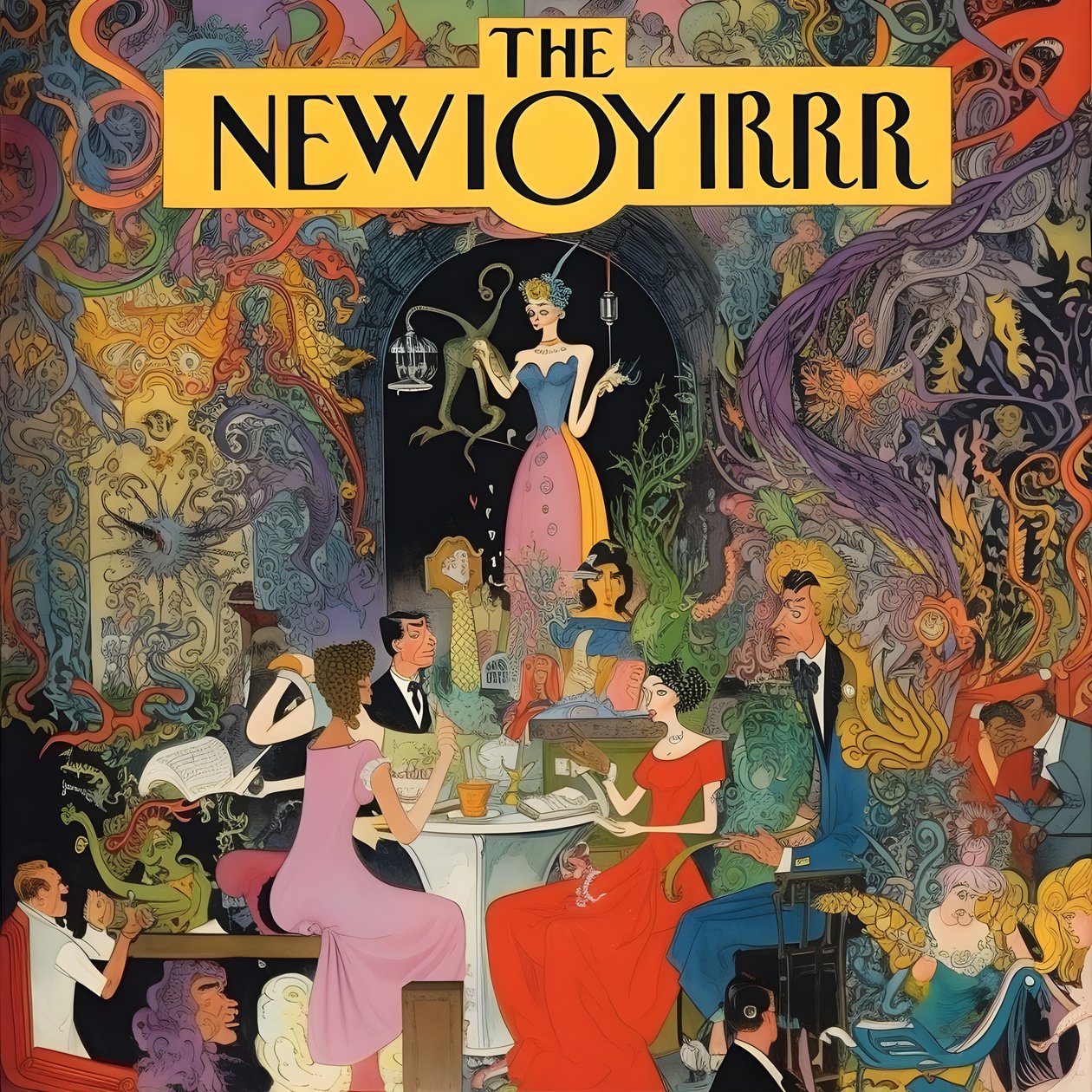 Farbenfrohes New Yorker 封面复古卡通插图 3 作者 库尔特赫普克