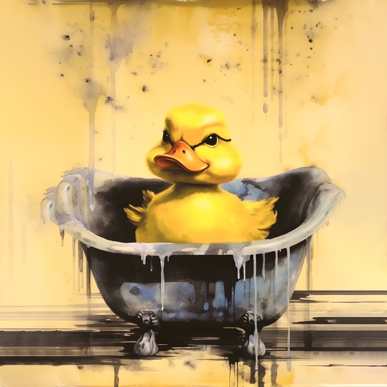 trendiges gummiente werbeplakat - the yellow 1 作者 库尔特赫普克