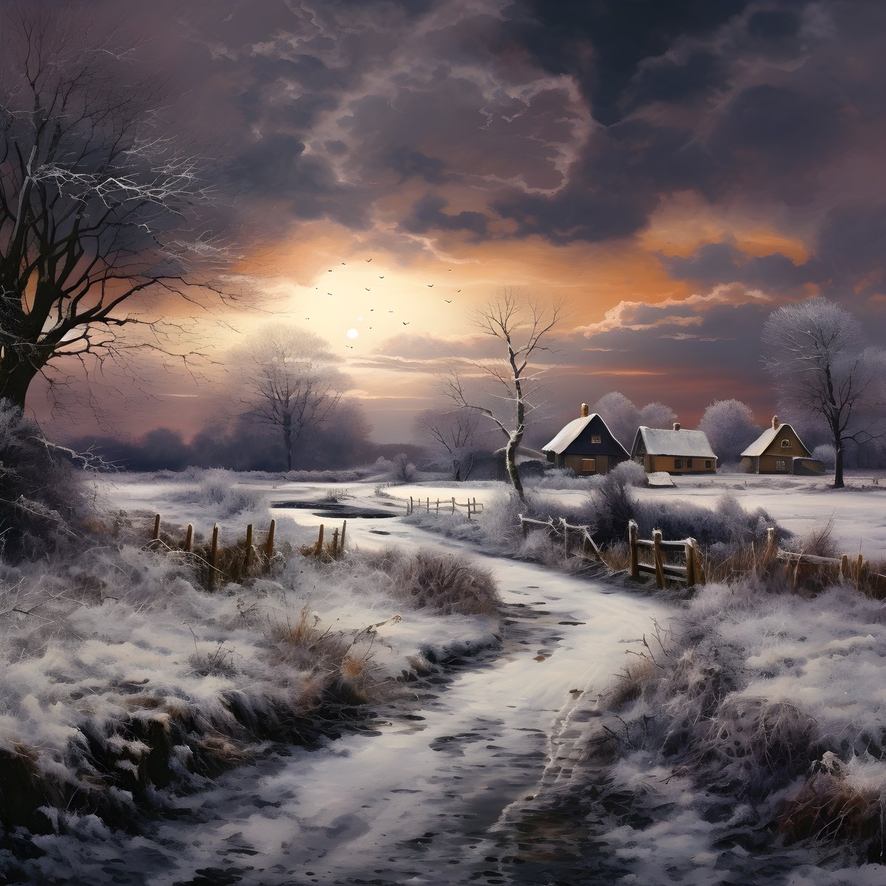 雪景。中间农场 4 作者 库尔特赫普克