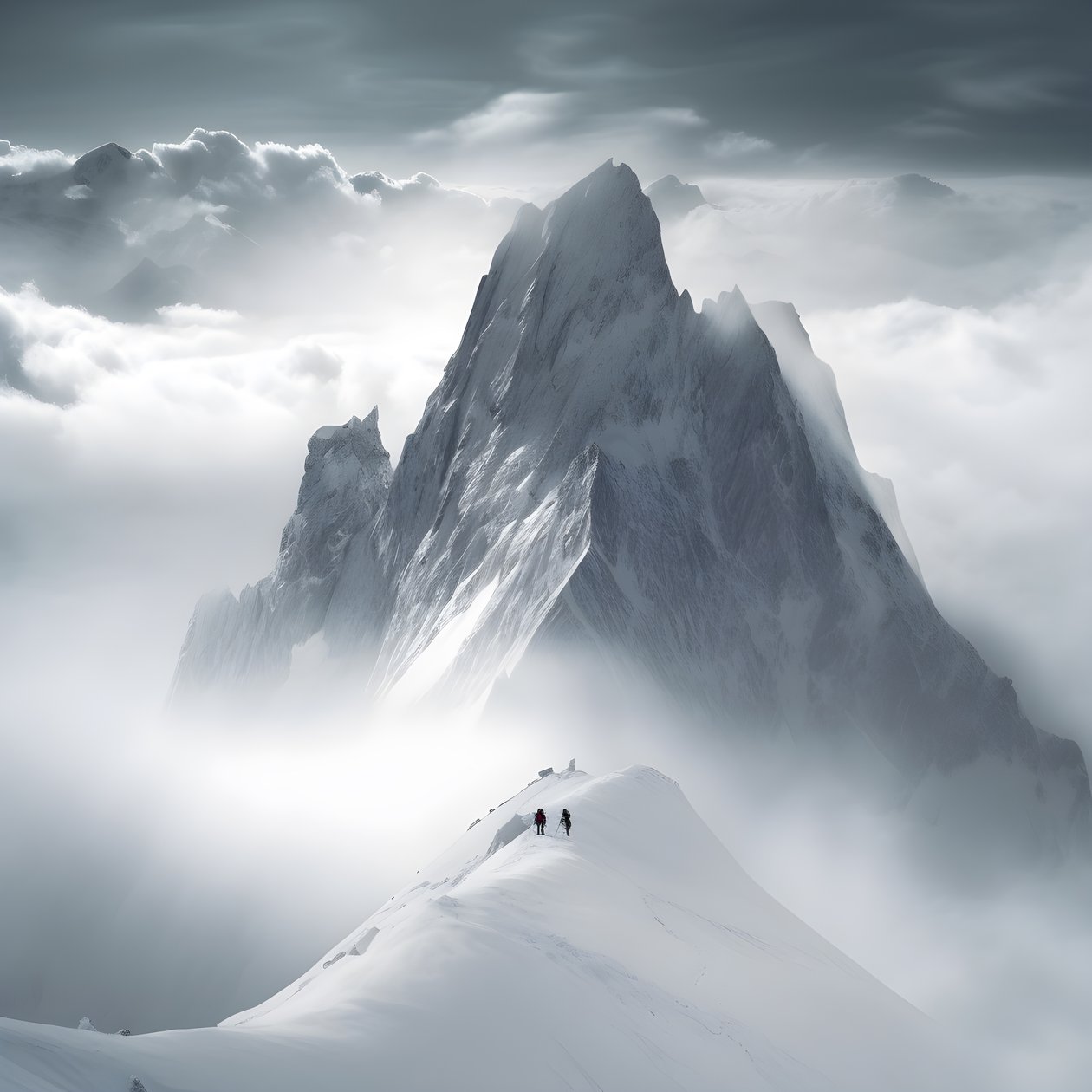 两个人在云山上滑雪 4 作者 库尔特赫普克