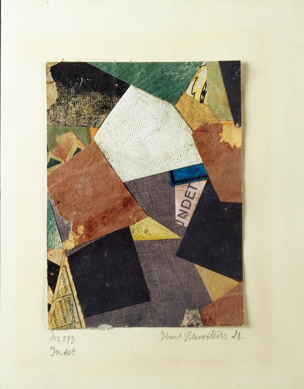 Merz 293 Collage by Kurt Schwitters (1887-1948) 1921 私人收藏 作者 库尔特·史威特