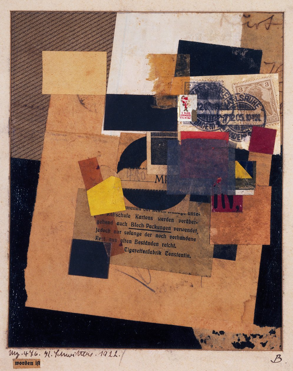 "Worden ist" 1922年（拼贴画 作者 库尔特·史威特