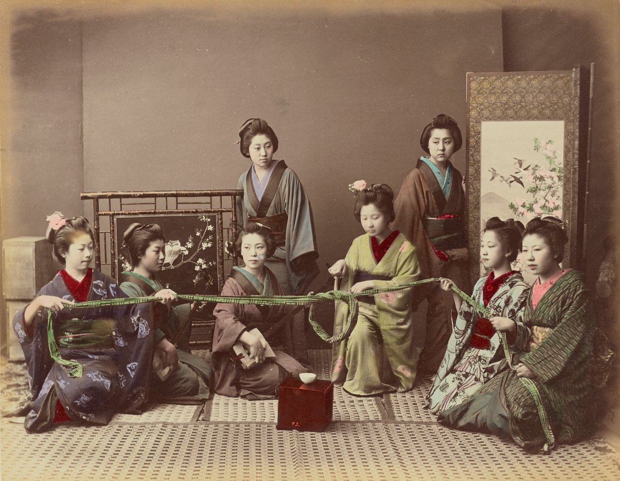(Konkonchiki) 日本女孩玩游戏 作者 日下金兵卫