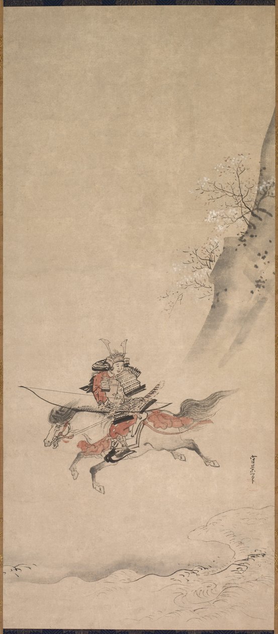 17世纪的骑马武士。 作者 久住Mo