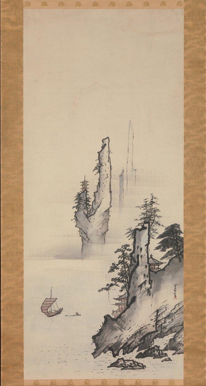 风景，十七世纪。 作者 久住Mo