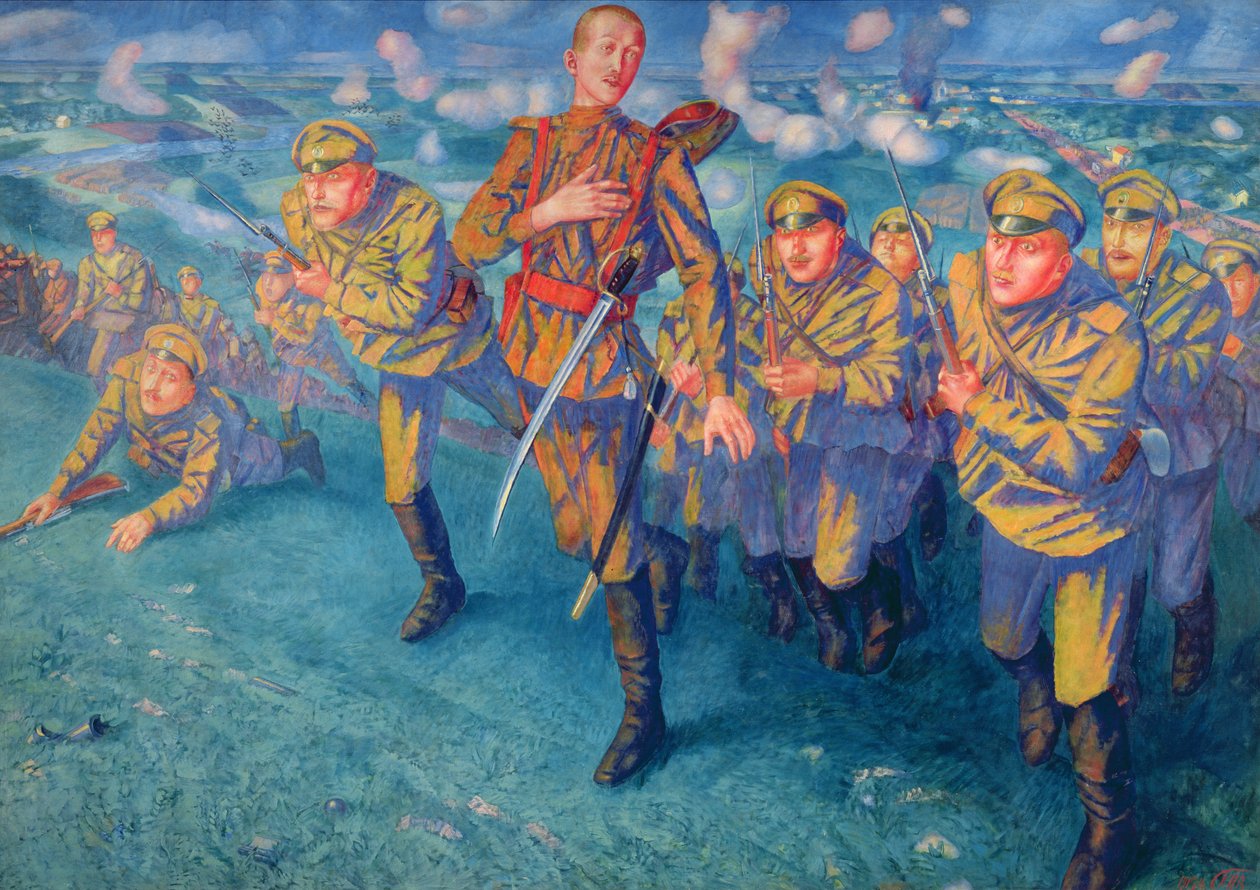 在1916年的射击线上 作者 库兹马·谢尔盖维奇·彼得罗夫·伏特金