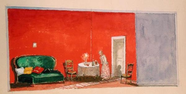 Feodor Dostoevskys的素描（1821-81）卡拉马佐夫兄弟，1927年（纸上写着） 作者 库兹马·谢尔盖维奇·彼得罗夫·伏特金